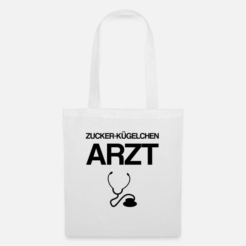 Zucker Arzt - Stoffbeutel - Weiß