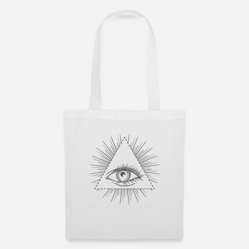 Illuminati Eye - Stoffbeutel - Weiß