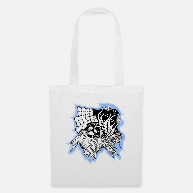 Zentangle Glas patterncontest - Stoffbeutel - Weiß