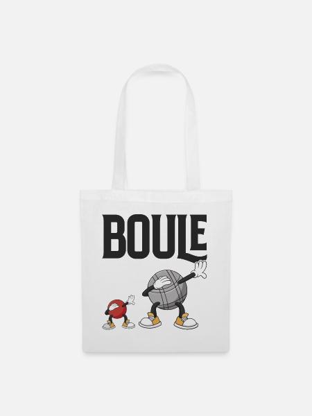 Dabbing Boulekugeln für Bouler boulen Boulesport - Stoffbeutel - Weiß
