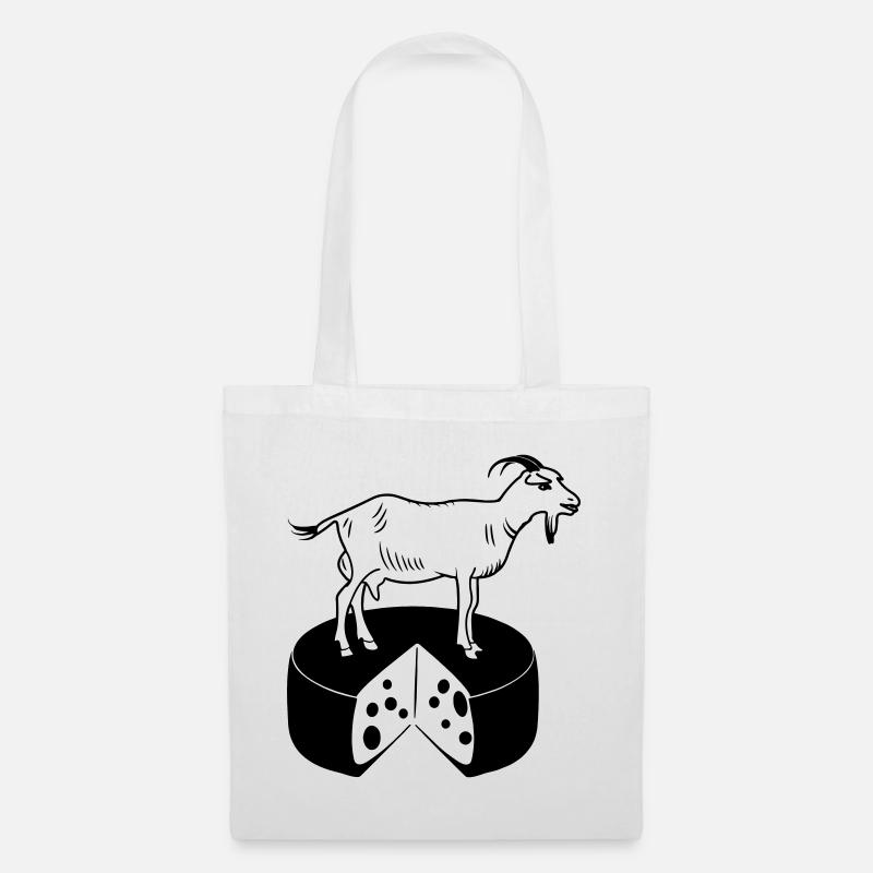 Chèvre sur fromage - Sac en tissu - blanc