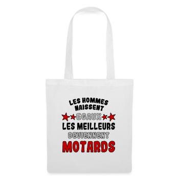 Les meilleurs deviennent motards - Sac en tissu - blanc - Devant