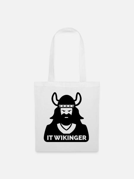 IT Wikinger: Tech Nordic Viking - Stoffbeutel - Weiß