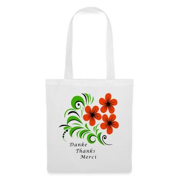 Thank you Thanks Merci - Tote Bag - white - Front