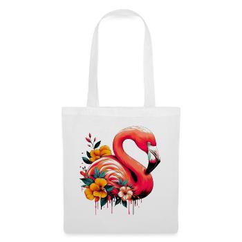 Flamant - Sac en tissu - blanc - Devant