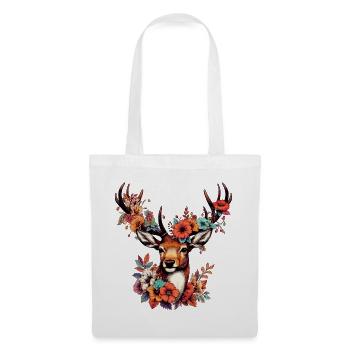 Cerf - Sac en tissu - blanc - Devant