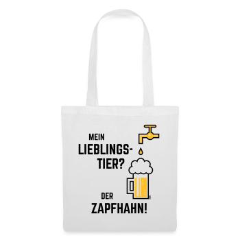 Mein Lieblingstier? Der Zapfhahn! (Bier / 2C) - Stoffbeutel - Weiß - Vorne