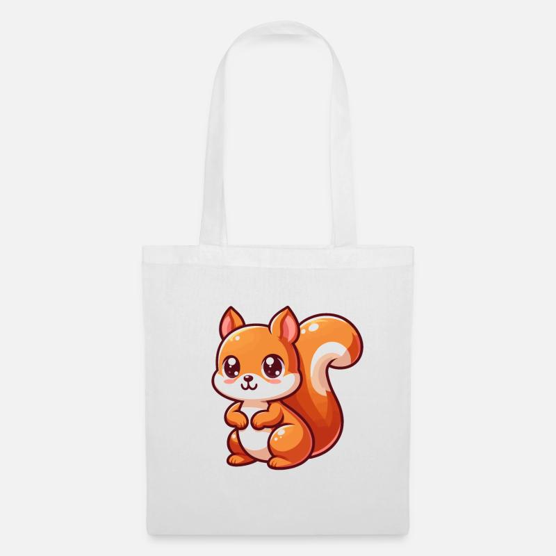 Kawaii Eichhörnchen - Stoffbeutel - Weiß