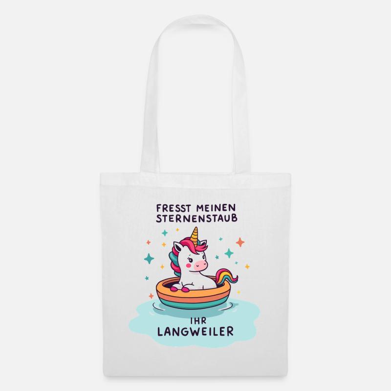 Einhorn Bootsfahrt - Stoffbeutel - Weiß