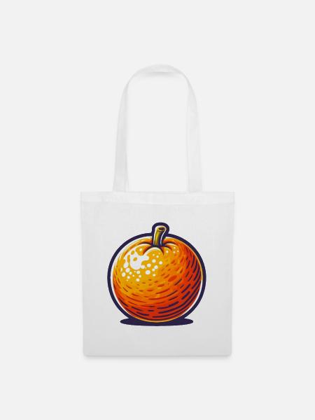 Pop Art Tangerine - Stoffbeutel - Weiß