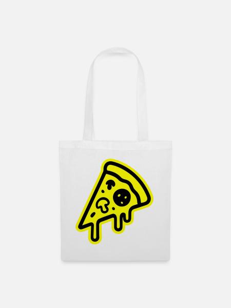 Pizza Symbol - Stoffbeutel - Weiß