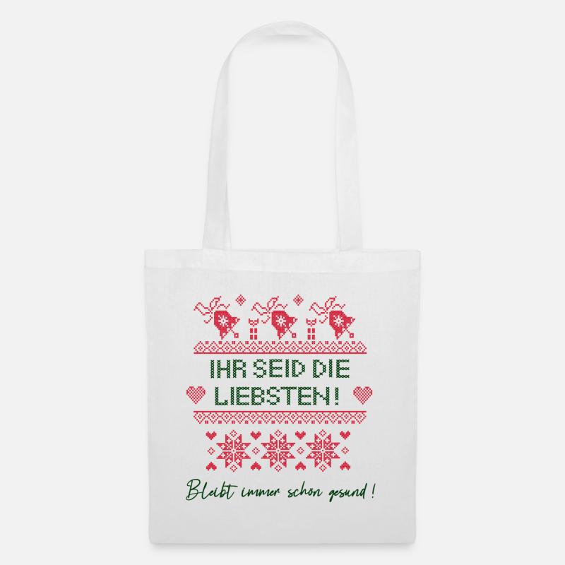 Weihnachten - Stoffbeutel - Weiß