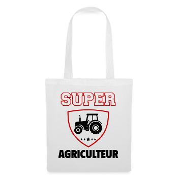 Super agriculteur, fête des pères, noël - Sac en tissu - blanc - Devant