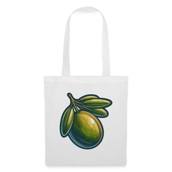 Vintage-Botanische Olive - Stoffbeutel - Weiß - Vorne