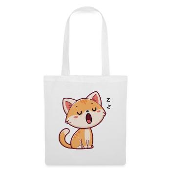 Pastel Sleeping Kitten - Tote Bag - white - Front
