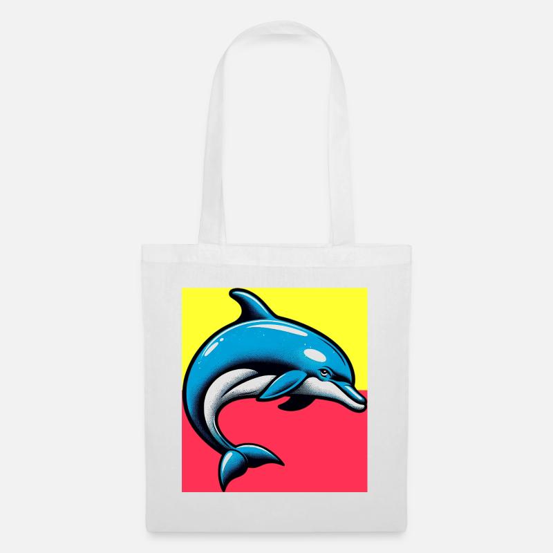 Delfin - Stoffbeutel - Weiß