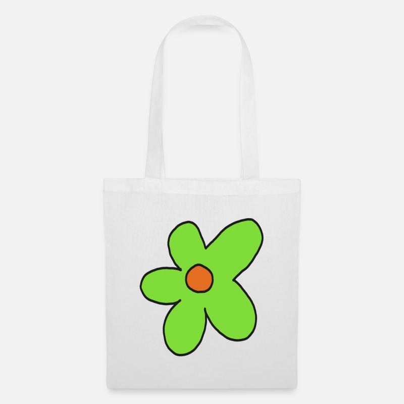 Limettenblumen-Pop-Kunst - Stoffbeutel - Weiß