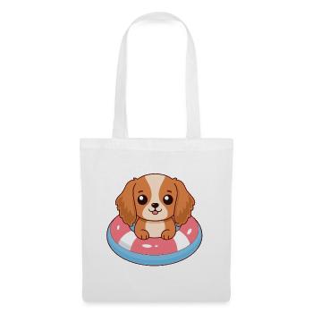 Kawaii puppy on pastel buoy - Tote Bag - white - Front