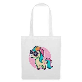 Rainbow Pony Glam Glasses - Tote Bag - white - Front