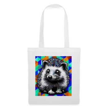 hérisson - Sac en tissu - blanc - Devant