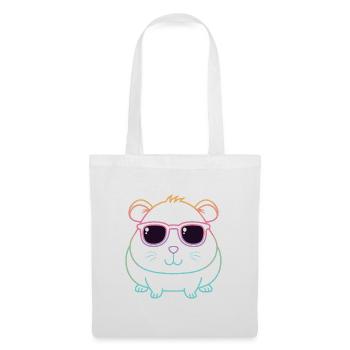 Guinea Pig Rainbow Line and Glasses - Tote Bag - white - Front