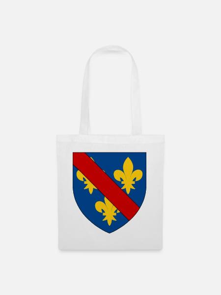 Wappen der Bourbonnais - Stoffbeutel - Weiß