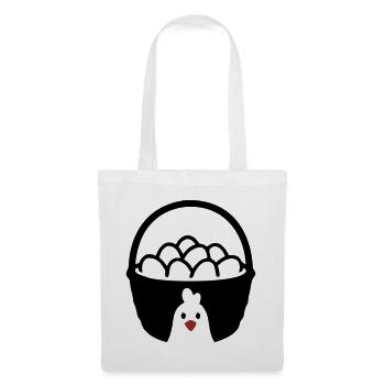 Egg Basket Chicken Icon - Tote Bag - white - Front