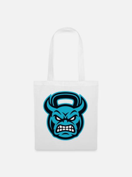 Kraftsport Kettlebell Icon - Stoffbeutel - Weiß