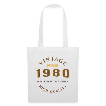 Matured With Dignity 1980 Retro Look Design - Tote Bag - white - Front