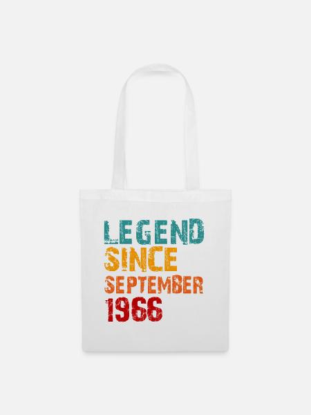 Legend 1966 60. Geburtstagsgeschenke für Männer Frauen 60 Jahre - Stoffbeutel - Weiß