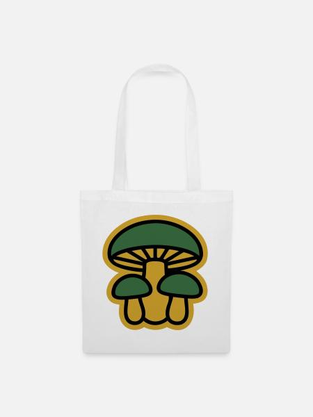 Gelbe Pilze Wald Icon - Stoffbeutel - Weiß
