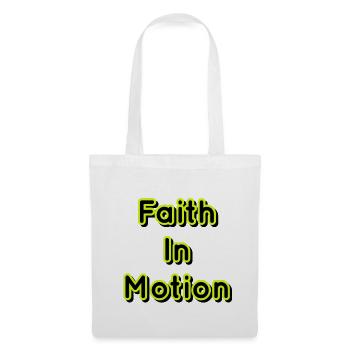 Faith in Motion Neon-Typografie - Stoffbeutel - Weiß - Vorne