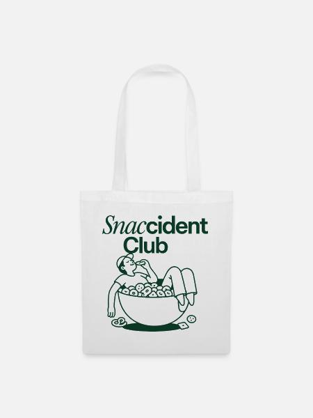 Snaccident Club – Lustiger Snack-Unfall - Stoffbeutel - Weiß