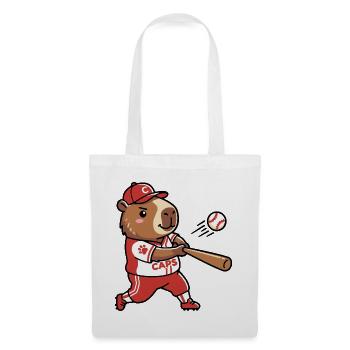 Niedliche Capybara-Baseballspieler-Sportästhetik - Stoffbeutel - Weiß - Vorne