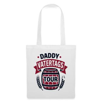 Bierfass Vatertag Logo - Stoffbeutel - Weiß - Vorne