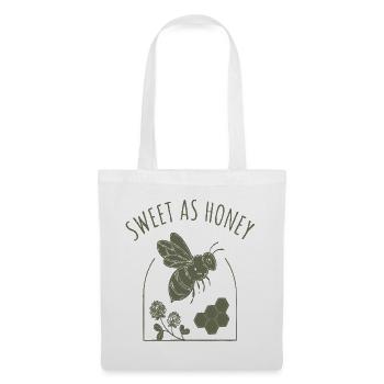 Sweet as Honey Biene im Glas Design - Stoffbeutel - Weiß - Vorne
