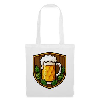 Bierkrug Shield Motiv - Stoffbeutel - Weiß - Vorne