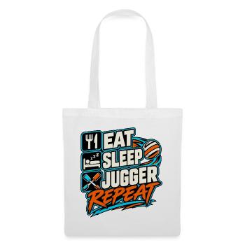 Eat Sleep Jugger Repeat – Jugger Sport - Stoffbeutel - Weiß - Vorne