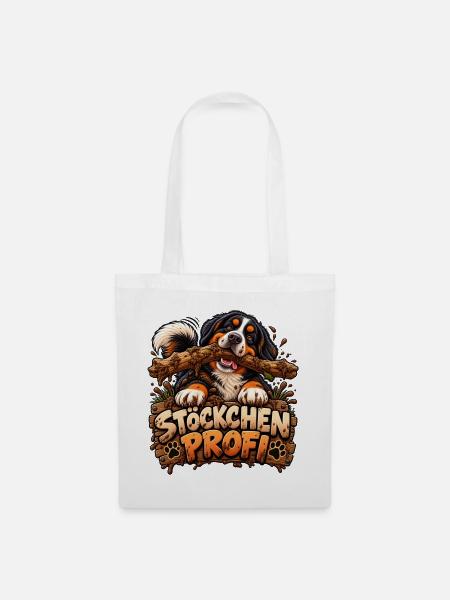 Berner Stoeckchen Profi - Stoffbeutel - Weiß