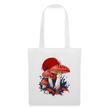 Fly Agaric Rotes Sonnenhemd - Stoffbeutel - Weiß - Vorne