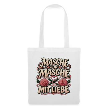 Häkeln mit Herz: Masche für Masche | Geschenkidee! - Stoffbeutel - Weiß - Vorne