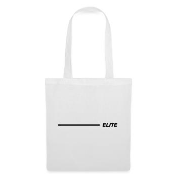 Elite Schriftzug Linie Schwarz - Stoffbeutel - Weiß - Vorne