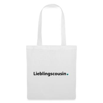 Lieblingscousin bester Cousin Welt Spruch Geschenk - Stoffbeutel - Weiß - Vorne
