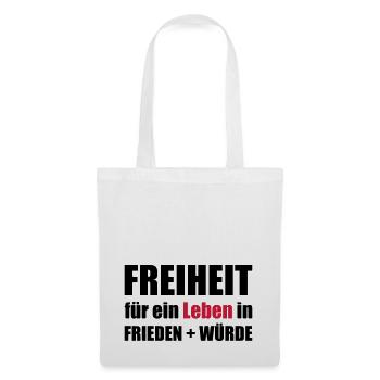 Frieden Freiheit - Stoffbeutel - Weiß - Vorne