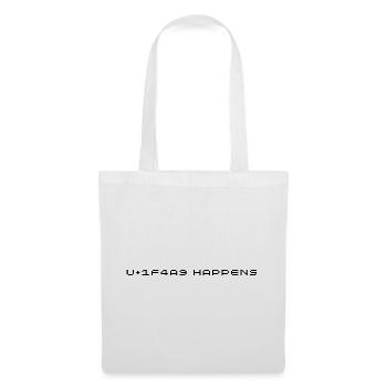 U+1F4A9 HAPPENS (black) - Tote Bag - white - Front