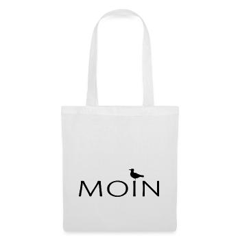 MOIN Motiv mit Möwe. Für Hamburger, Ostfriesen,... - Stoffbeutel - Weiß - Vorne