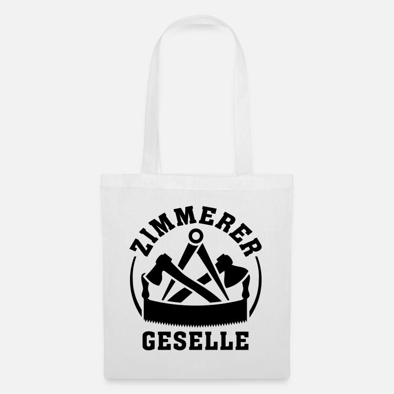 Zimmerer Zimmermann Zunftzeichen zimmerer Wappen - Stoffbeutel - Weiß