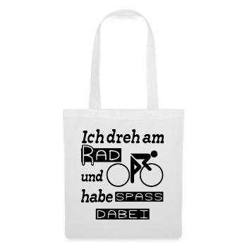 Radfahrer Spruch Fahrrad Rad Sport lustig Geschenk - Stoffbeutel - Weiß - Vorne