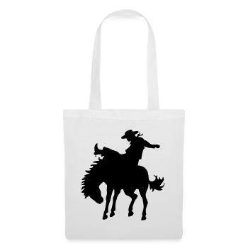 Design with cowboy and horse - Tote Bag - white - Front