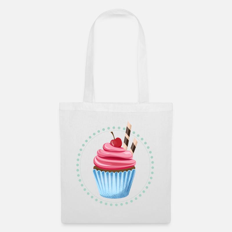 Cherry cupcake - Tote Bag - white